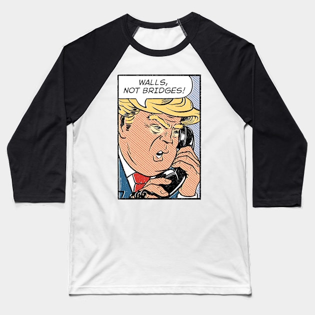 Donald Trump Pop Art Baseball T-Shirt by vo_maria